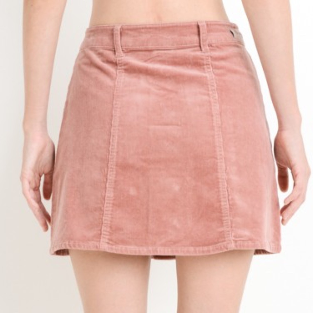 Black High Rise Corduroy Mini Skirt - Picture 4 of 8
